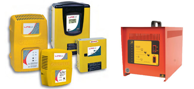 Зарядные устройства для погрузчиков и штабелеров.