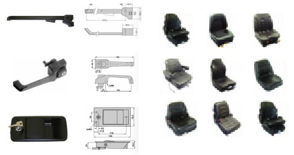 Ручки и замки для кабины погрузчика