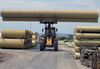 Позиционер вил погрузчика в действии